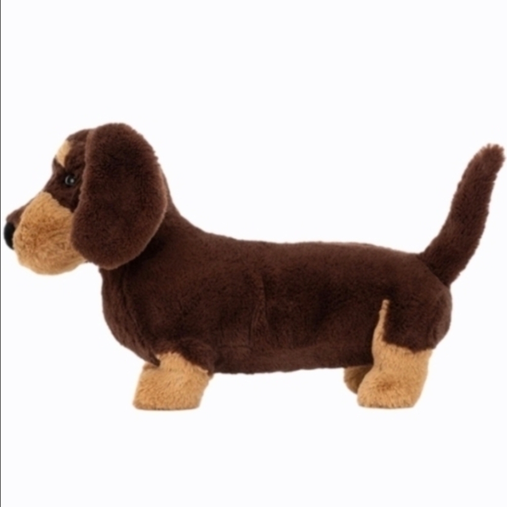 Jellycat Otto Sausage Dog Soft & Plush 7.5x3.5x11.2" BNWT Authentic - Picture 3 of 6